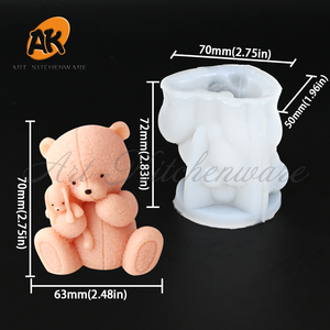 AK Jelly Pudding stampi in Silicone <span class=keywords><strong>per</strong></span> candela stampo cioccolato pasta fondente Mousse torta <span class=keywords><strong>per</strong></span> decorare stampi strumento san valentino orso