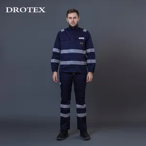 Uniform Electric Mens Work Suit Shirts Design Anti Static Flame Retardant Pants Safety Wear Clothes