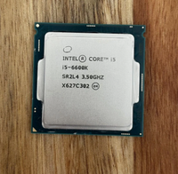 Processeur de bureau Intel Core I5-6600K d'occasion, LGA1151, 4 cœurs, 4 threads, 3,5-3,9 GHz, 6 Mo de cache, CPU overclockable