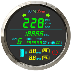 85mm <span class=keywords><strong>moto</strong></span> GPS compteur de vitesse tachymètre jauge de carburant odomètre <span class=keywords><strong>moto</strong></span> jauge de pression des pneus avec alarme - Product Image 4