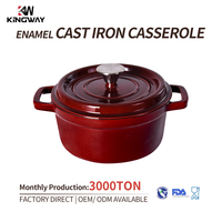 Casserole en émail personnalisée la plus vendue, ustensile de cuisson en fonte émaillée