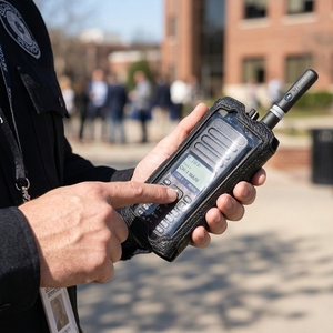 Étui de protection en cuir portable pour radio bidirectionnelle professionnelle S300 <span class=keywords><strong>4G</strong></span> POC, housse de transport antichoc - Product Image 2