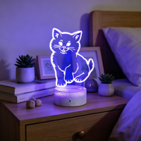 Atmosphère 3D Acrylique LED Lampe pour La Maison Enfants Veilleuses Rgb Veilleuse Tactile Lampe Usb Romantique Led Table