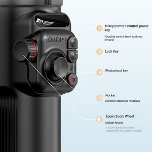 Estabilizador de <span class=keywords><strong>Gimbal</strong></span> Profesional M03 de <span class=keywords><strong>3</strong></span> <span class=keywords><strong>Ejes</strong></span> Antivibración con Seguimiento Facial por IA, Micrófono Inalámbrico y Luz de Relleno, Nuevo para Uso en Escritorio - Product Image 5