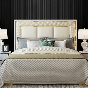 Lit double <span class=keywords><strong>de</strong></span> conception européenne moderne Lit Queen Size souple Meubles <span class=keywords><strong>de</strong></span> chambre à coucher Lits avec <span class=keywords><strong>matelas</strong></span> Queen Size avec tête <span class=keywords><strong>de</strong></span> lit - Product Image 3