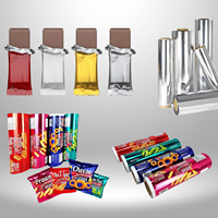 Rouleau de film métallisé souple haute barrière pour emballages alimentaires de gâteaux, de snacks et de pains