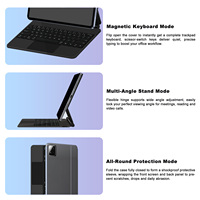 Xiaomi Pad 5/6/7/8 Pro için Manyetik Kablosuz Klavye, İzleme Paneli, 7 Renkli Arka Aydınlatma, Ayarlanabilir Stand, PU Kılıf, OEM/ODM Özel Üretim