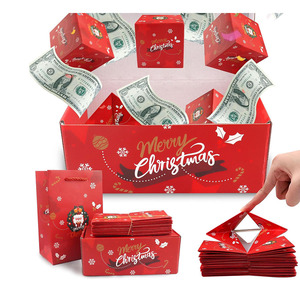 Caja de regalo de Navidad con explosión sorpresa de papel de alta calidad barata 8114 con bolsa de embalaje para regalo de Navidad caja de regalo sorpresa roja - Product Image 1