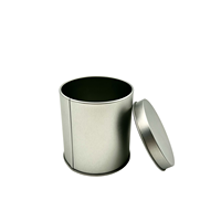 Boîte cylindrique en fer blanc laqué mat personnalisée, hermétique, sans soudure, de qualité alimentaire, écologique, avec couvercle couronne, pour thé, avec logo
