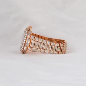 Montre en diamant Moissanite personnalisée Hip Hop de luxe pour hommes avec cadran personnalisé et montre en diamant au design unique - Product Image 4