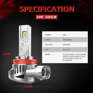 Systèmes d'éclairage automobile NAOEVO lumière led V03 70w ventilateur h3 lampe h11 voiture accessoire électrique logo à vendre ampoule 9005 phare h7 led - Product Image 3