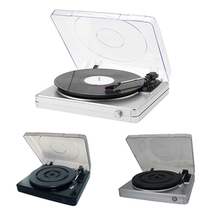 Vente en gros de tourne-disque <span class=keywords><strong>vinyle</strong></span> minimaliste avec couvercle anti-poussière transparent, tourne-disque 33/45/78 tours, enregistrement USB en option - Product Image 6