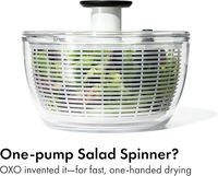 Handmatige plastic sla-spinner met comfortabel handvat, keuken fruit- en groentewasser, vergietkom