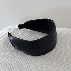 Diadema de Cuero de Color Sólido Estilo Francés, Diadema Retro con Borde Ancho, Accesorio para el Cabello - Product Image 6