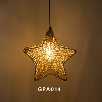 Lampe suspendue en osier faite à la main, abat-jour tissé naturel pour l'éclairage intérieur de la maison, de l'hôtel et du restaurant