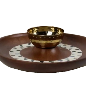 High Quality Stainless Steel Modern Luxury Serving Bowl Elegant Metal Hotel Platter for Back to School and Fruit Serving - Product Image 1