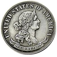 Monedas Decorativas de Reproducción Plateadas de 50 Centavos de Morgan de 1869 de EE. UU.