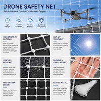 Redes de Seguridad Ignífugas para Drones, Malla Protectora para UAV, Hechas de Plástico PE