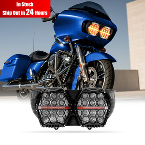Phare LED de <span class=keywords><strong>moto</strong></span> de remplacement avec design en maille hexagonale pour Road Glide 2015 2016 2017 2018 2019 2020 2021 2022 <span class=keywords><strong>2023</strong></span> - Product Image 1