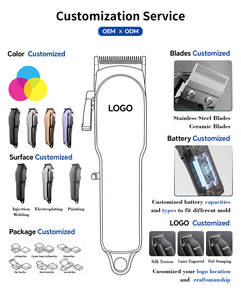 Tondeuse à cheveux professionnelle sans fil avec écran LED et boîtier transparent visible pour les professionnels de la coiffure - Product Image 4