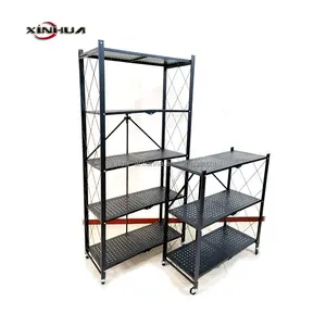 foldable store moveable shelf home kitchen storage rack wire shelving