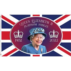 Rugod — drapeau de la <span class=keywords><strong>reine</strong></span> ustensile de combat UV, 3x5 pieds, drapeau résistant à la décoloration, couleur vif, plee argentée, Union Jack pour le Festival britannique - Product Image 2