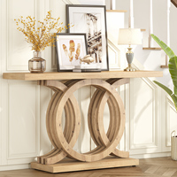 Tribesigns 55 pouces Farmhouse Table de couloir Table Console avec base unique Table de canapé moderne pour salon