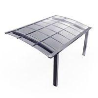 Abri de voiture moderne en aluminium avec toit en polycarbonate, portique métallique portable, garages et abris de voiture