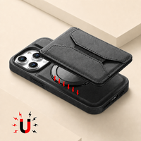 Casing HP iPhone 18 Pro Max 17 16 15 14 Grosir, 360 Gear Swivel Kickstand, Kulit Lembut, Dompet Magnetik