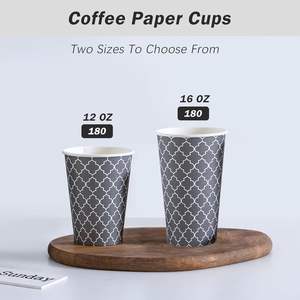 Gobelets à café 12 oz, gobelets à café <span class=keywords><strong>en</strong></span> papier jetables, gobelets jetables, gobelet isotherme 12 oz, gobelet <span class=keywords><strong>en</strong></span> papier isolé 12 oz pour boissons chaudes et froides - Product Image 1