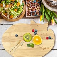 Planche à découper et plateau de service à fromage en bois de bambou avec poignée, très vendus