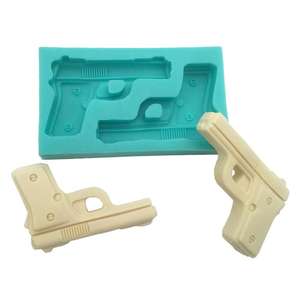 Molde <span class=keywords><strong>de</strong></span> Silicona para Fondant con Forma <span class=keywords><strong>de</strong></span> Pistola M13203, Molde para Pastel <span class=keywords><strong>de</strong></span> <span class=keywords><strong>Novio</strong></span>, Pistola Mecánica, Molde para Hornear Chocolate, Herramienta para Fondant - Product Image 2