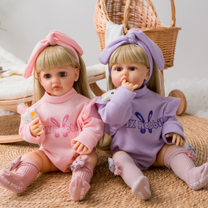 55CM réaliste Reborn bébé poupées en silicone souple nouveau-né bébé poupée nouveau-né Reborn poupées pour filles bébé jouet - Product Image 4