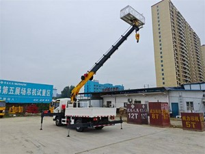 하이 퀄리티 4*2 트럭 크레인 5 톤 트럭 크레인 장착 트럭 장착 남자 바구니 크레인 판매 - Product Image 3