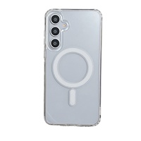 Coque de Téléphone Mobile Transparente en TPU Magnétique pour Samsung A56 A36 A15 S23 S24 S25 Ultra S22 Plus