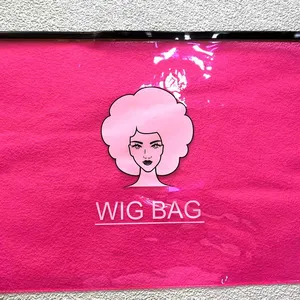 नमी सबूत Thickened पीवीसी Ziplock बैग के लिए बाल बंडलों Wigs बाल टुकड़ा और मेकअप भंडारण 5 रंग उपलब्ध
