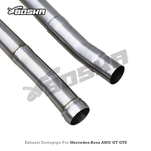 Downpipe Boska Racing SS304 pour Mercedes Benz <span class=keywords><strong>AMG</strong></span> GT <span class=keywords><strong>GTS</strong></span> 4.0T <span class=keywords><strong>V8</strong></span> 2014-2023, échappement de course à haut débit, tuyau turbo - Product Image 2