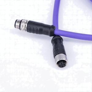كابل إيثرنت M12 IP67 مع 8P ذكر إلى RJ45 موصل نحاسي وحماية عزل IP67 من بولي كلوريد الفينيل - Product Image 2