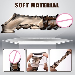 <span class=keywords><strong>Penis</strong></span> Ärmel Extensions Kondom Männliche Vergrößerung Verzögerung Vibratoren Clits Massage gerät Cockring Vibrierende <span class=keywords><strong>Penis</strong></span> abdeckung Sexspielzeug Für Männer - Product Image 4
