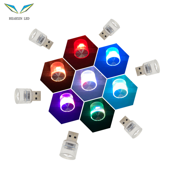 USB Romantic Mood Light LED Car Emergency Lighting PC Auto Colorful Interior Atmosphere Light Decorative Lamp Car Accessory