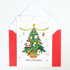 Carte de voeux personnalisée 2024 avec affichage d'impression d'enveloppe 19.5*10.9cm - Product Image 3