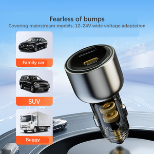 C60 102W Safety Car Charger for Mobile Phone/Tablet/Notebook/Game Machine/Drone USB-A Super Fast Charging for PD - Product Image 4