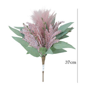 Flores de caña de <span class=keywords><strong>Pampa</strong></span> secas Ruscus pequeñas hechas a mano en variantes de colores para el hogar, bodas, adornos navideños y el Día DE LA Madre - Product Image 5
