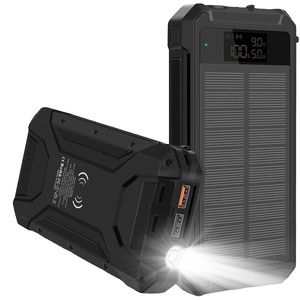 Wireless 10W Power Bank with Solar Charging Portable 10000mAh-20000mAh-50000mAh Capacity for Phone Charging