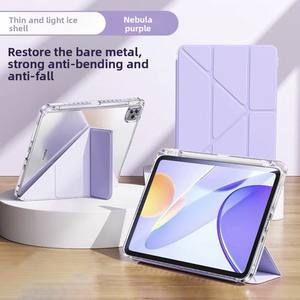 Étui pliable en Y pour <span class=keywords><strong>iPad</strong></span> 11e génération (2025) et 10e génération (2022) 10,<span class=keywords><strong>9</strong></span> pouces, <span class=keywords><strong>coque</strong></span> arrière rigide transparente en acrylique avec support et porte-crayon - Product Image 2