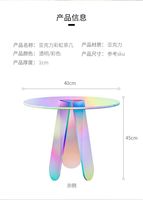 Table basse en acrylique brillante et colorée haut de gamme sur mesure, table de chevet de style simple, mini table d'appoint, vente directe d'usine, produit phare