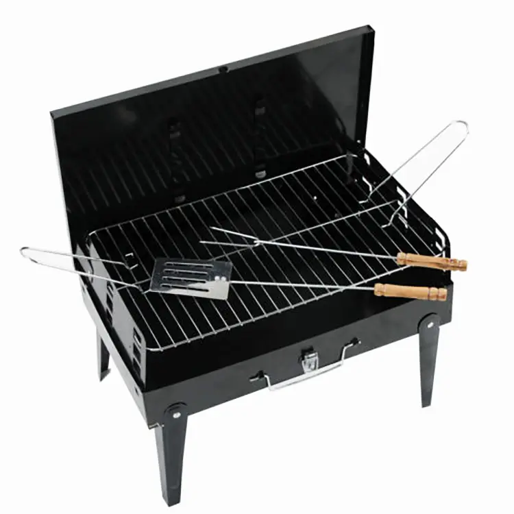 Mini-gril de table d'extérieur de bonne qualité, sans fumée, valise pliante d'extérieur, barbecue à charbon portable pour le camping