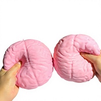 Jouet sensoriel géant anti-stress, balle à presser pour soulager la pression cérébrale, jouet Squishies Citrouille d'Halloween