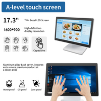Vente en gros 17.3 pouces blanc Windows PC POS System Set pour restaurants écran tactile Caisse enregistreuse