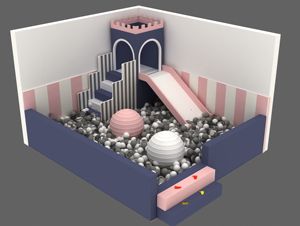 Small <b>Indoor</b> Honeycomb Soft Play Equipment for Kids Toddlers Plastic <b>Slide</b> Climbing Foam Playground Amusement for Coffee Shop - Product Image 2